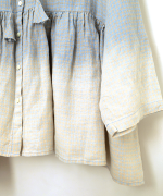 リネンギンガムチェック　2wayブラウス